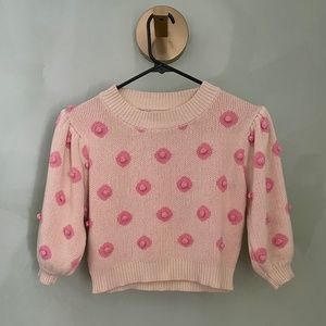 S/M Fashion Brand Company Nipple Knit Top (Cream)
